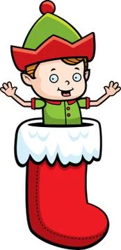 Elf Stocking Stock Illustration