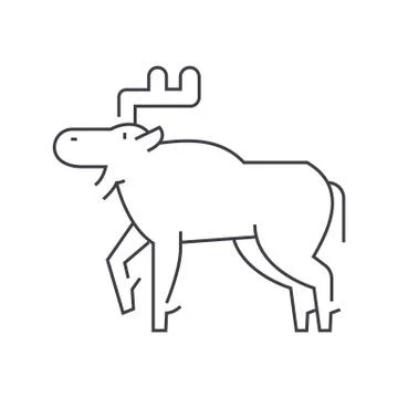 Elf vector line icon, sign, illustration on background, editable strokes Stock Illustration