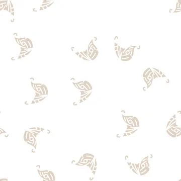 Elf wing glyph vector seamless pattern Illustrazione stock