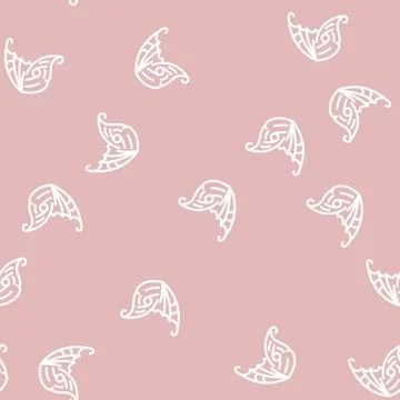 Elf wing line vector seamless pattern Illustrazione stock