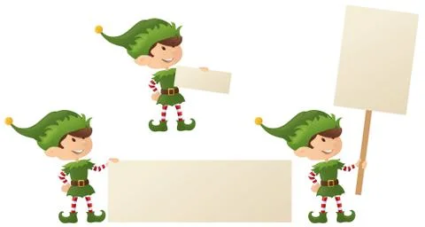Elf's christmas message Stock Illustration