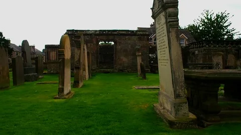 Elgin The Holy Trinity Cathedral on a rainy day Stock Footage 79417961
