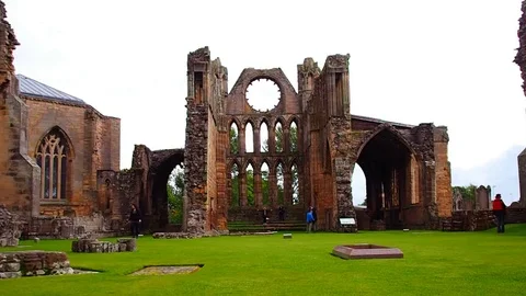 Elgin The Holy Trinity Cathedral on a rainy day Stock Footage 79418123