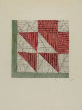 Elgin Moncure Styll, Patchwork Quilt, 1935 1942 Patchwork Quilt Copyright:... 스톡 사진