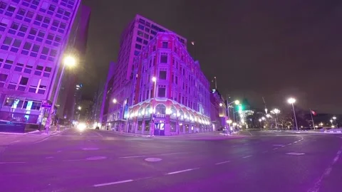 Elgin street time lapse long exposure ottawa Stock Footage 147284902