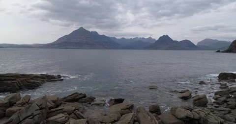 Elgol rocks Video stock 107579512