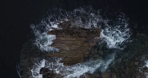 Elgol rocks top down Stock Footage 107523955