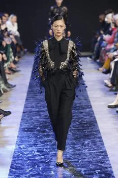  Elie Saab Fall Winter 2020 at Paris Fashion Week Elie Saab Fall Winter 20... Stock-Fotos