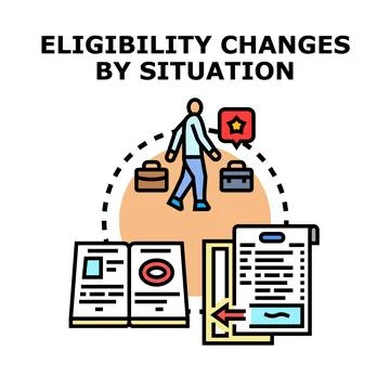 Eligibility changes by situation concept vector illustration Stock Illustration