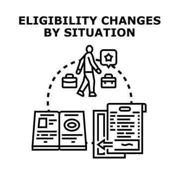 Eligibility changes by situation concept vector illustration Stock Illustration