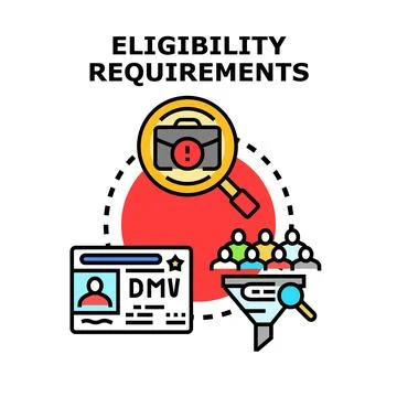 Eligibility requirements selection process for job application Stock Illustration