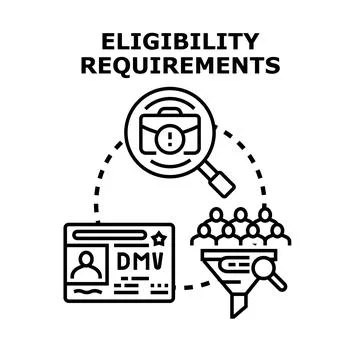 Eligibility requirements selection process for job application Stock Illustration
