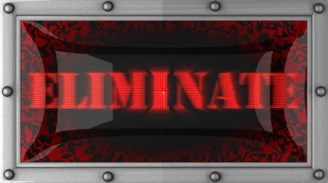 Eliminate on led Stock Footage 8705867