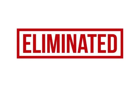 Eliminated Rubber Stamp Seal Vector Stock Illustration
