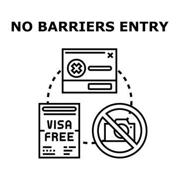 Eliminating barriers providing easy access entry concept Stock Illustration
