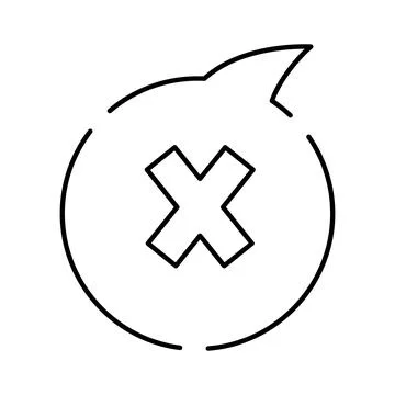 Eliminating message or deleting communication bubble icon イラスト素材