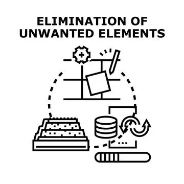 Eliminating unwanted elements and improving data quality Stock Illustration