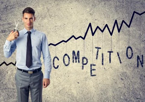 Elimination of competition Illustrazione stock