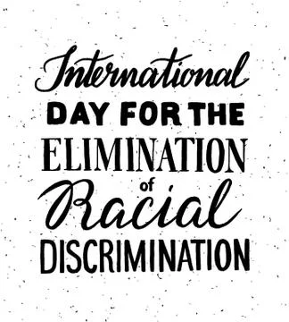 Elimination of Racial Discrimination Illustrazione stock