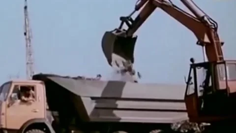 Elimination of radiation pollution. Chernobyl 1987  (152) Stock Footage 288024073