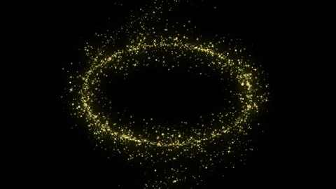 Elipse Gold Particles Trail Stock Footage 257706954