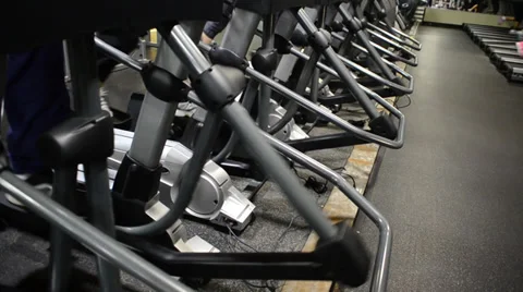 Eliptical machine at gym Vídeos de archivo 36783532