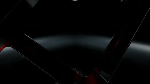Elite Background with Black Figures, 3D Render, Reflection, Shapes, Exclusive Stock Footage 269184385