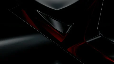 Elite Background with Black Figures, 3D Render, Reflection, Exclusive, Shapes Stock Footage 269184400