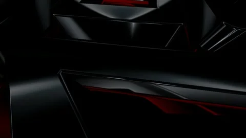 Elite Background with Black Figures, 3D Render, Exclusive, Shapes, Reflection Stock Footage 269184401