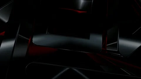 Elite Background with Black Figures, 3D Render, Exclusive, Reflection, Shapes Stock Footage 269184425