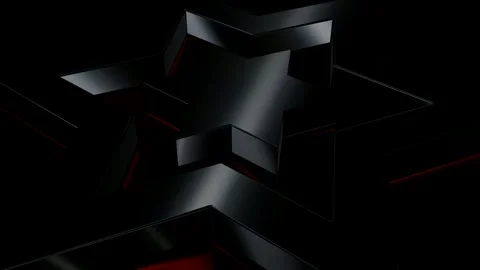 Elite Background with Black Figures, Exclusive, Shapes, Reflection, 3D Render Stock Footage 269184341