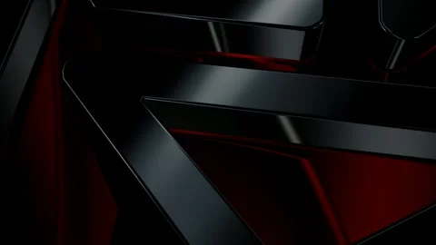 Elite Background with Black Figures, Exclusive, 3D Render, Shapes, Reflection Stock Footage 269184371