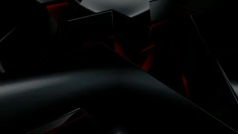 Elite Background with Black Figures, Exclusive, 3D Render, Reflection, Shapes Stock Footage 269184376
