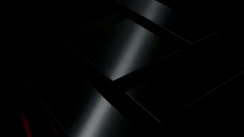 Elite Background with Black Figures, Reflection, Exclusive, Shapes, 3D Render Stock Footage 269184164