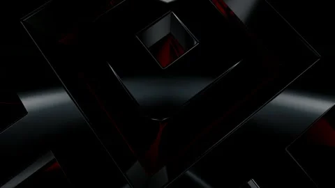Elite Background with Black Figures, Shapes, 3D Render, Exclusive, Reflection Stock Footage 269184158