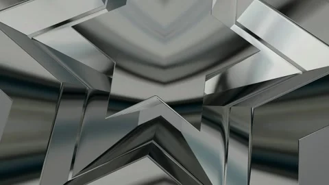 Elite Background with Silver Figures, 3D Render, Shapes, Exclusive, Reflection Stock Footage 269184524