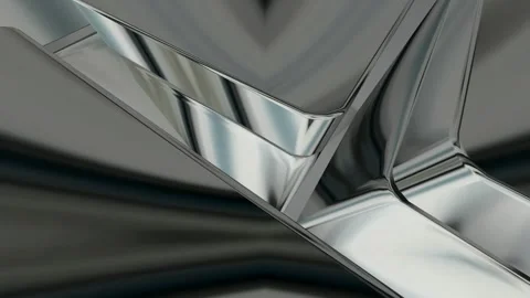Elite Background with Silver Figures, 3D Render, Reflection, Exclusive, Shapes Stock Footage 269184558