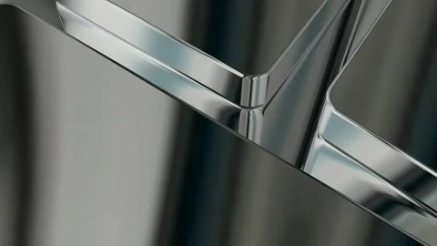 Elite Background with Silver Figures, Exclusive, Shapes, Reflection, 3D Render Stock Footage 269184445