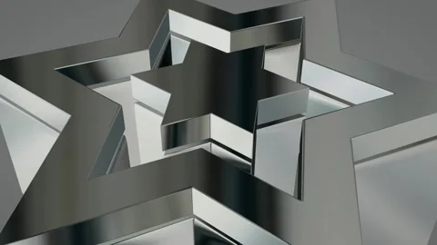 Elite Background with Silver Figures, Exclusive, Shapes, 3D Render, Reflection Stock Footage 269184446