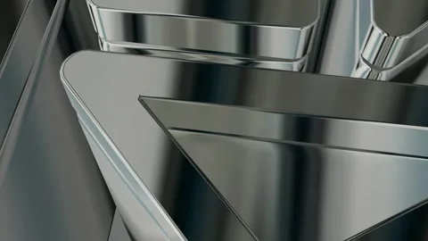 Elite Background with Silver Figures, Exclusive, 3D Render, Reflection, Shapes Stock Footage 269184519
