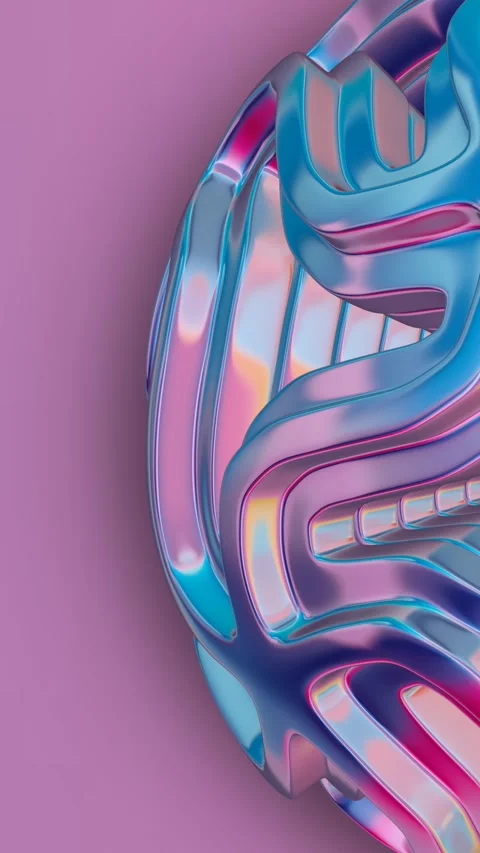 Elite Colorful Background, Unique Sphere, Looped, Exclusive, Vertical Stock Footage 301405406