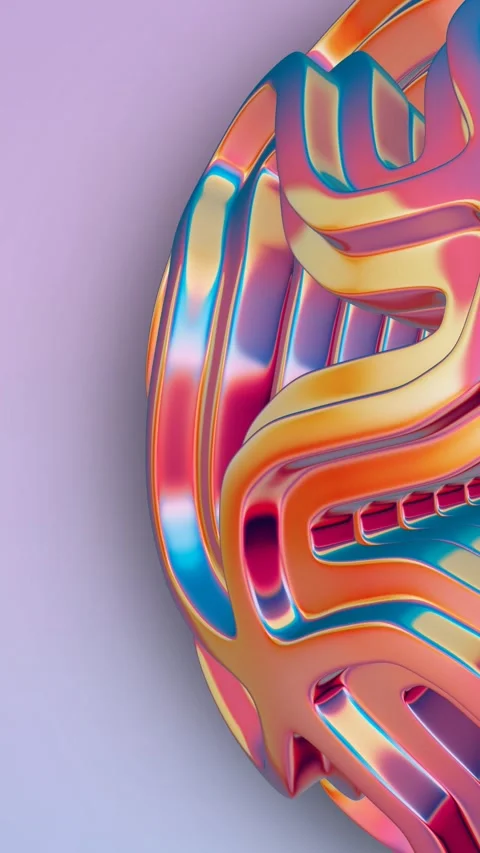 Elite Colorful Background, Vertical, Unique Sphere, Exclusive, Looped Stock Footage 301405413