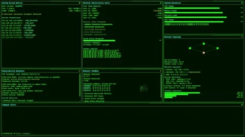 Elite Hacker Terminal Interface Command ... | Stock Video | Pond5
