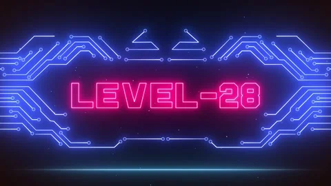 Elite Level 28 Gaming Background for Hardcore Gaming Progress &amp; HUD Stock Footage 327631277