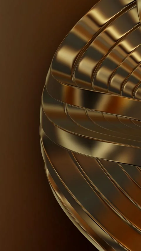 Elite Metallic Background, Unique Sphere, Looped, Vertical, Exclusive Stock Footage 301405447