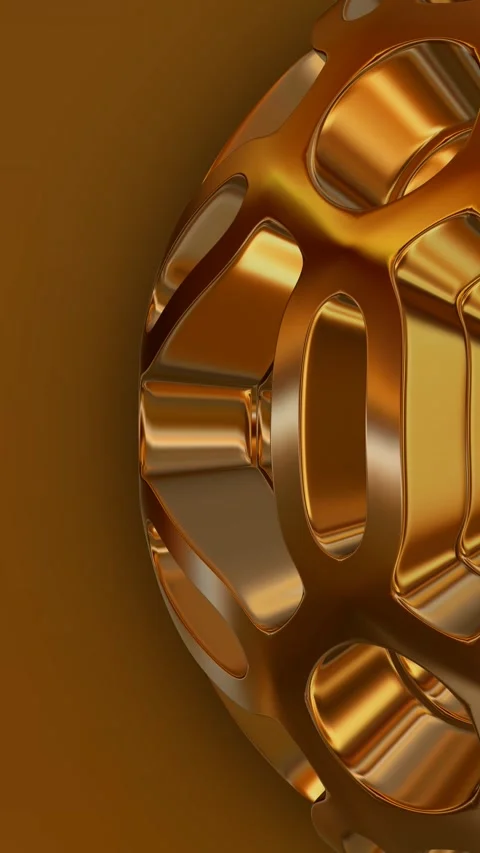 Elite Metallic Background, Vertical, Unique Sphere, Looped, Exclusive Stock Footage 301405455