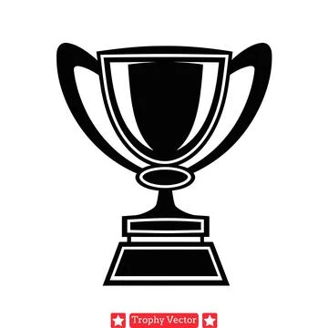 Elite Recognition  Trophy Silhouettes for High Achievers Illustrazione stock
