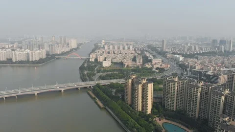 Elite residential complex on the river bank. Video stock 113808236