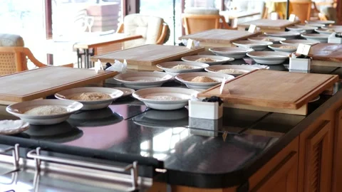 The elite restaurant offers a master class in cooking. Stock Footage 154738757