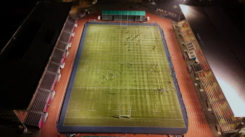 Elite Rugby Training Session - StoneX Stadium Aerial View - Part 3 스톡 동영상 332361425